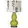 Parakeet Branches Drum Shade Double Gourd Table Lamp