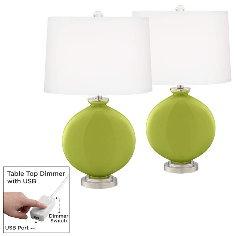 Image 1 Parakeet Carrie Table Lamp Set of 2 with Dimmers