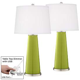Image1 of Parakeet Leo Table Lamp Set of 2 with Dimmers