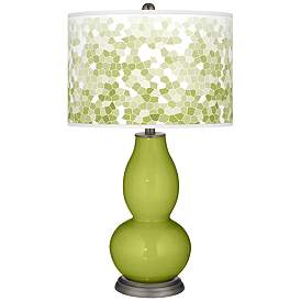 Image1 of Parakeet Mosaic Giclee Double Gourd Table Lamp