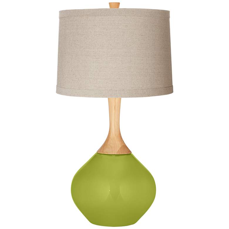 Image 1 Parakeet Natural Linen Drum Shade Wexler Table Lamp