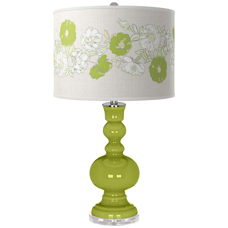 Image 1 Parakeet Rose Bouquet Apothecary Table Lamp