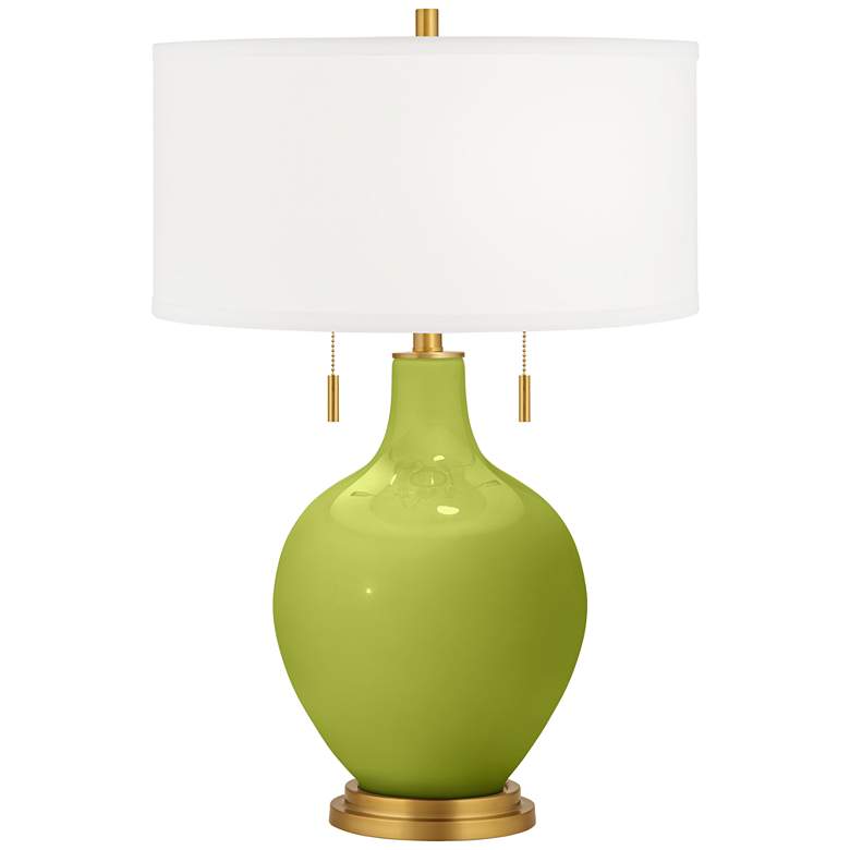Image 2 Parakeet Toby Brass Accents Table Lamp with Dimmer