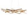 Parallax 55" Wide Aged Brass LED Linear Pendant Light