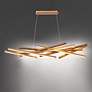 Parallax 55" Wide Aged Brass LED Linear Pendant Light