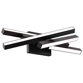 Image1 of Parallax 7"H x 20"W 20-Light Linear Bath Bar with 3500K LED in Bl