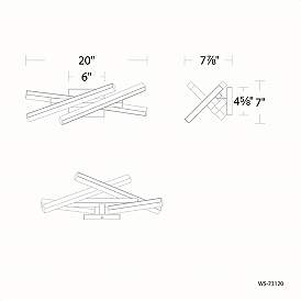 Image5 of Parallax 7"H x 20"W 20-Light Linear Bath Bar with 3500K LED in Bl more views