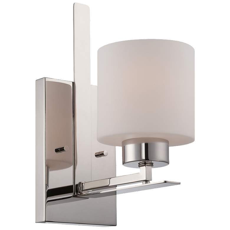 Image 1 Parallel; 1 Light; Vanity Fixture with Etched Opal Glass