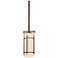 Paralline Mini Pendant - Smoke Finish - Opal Glass
