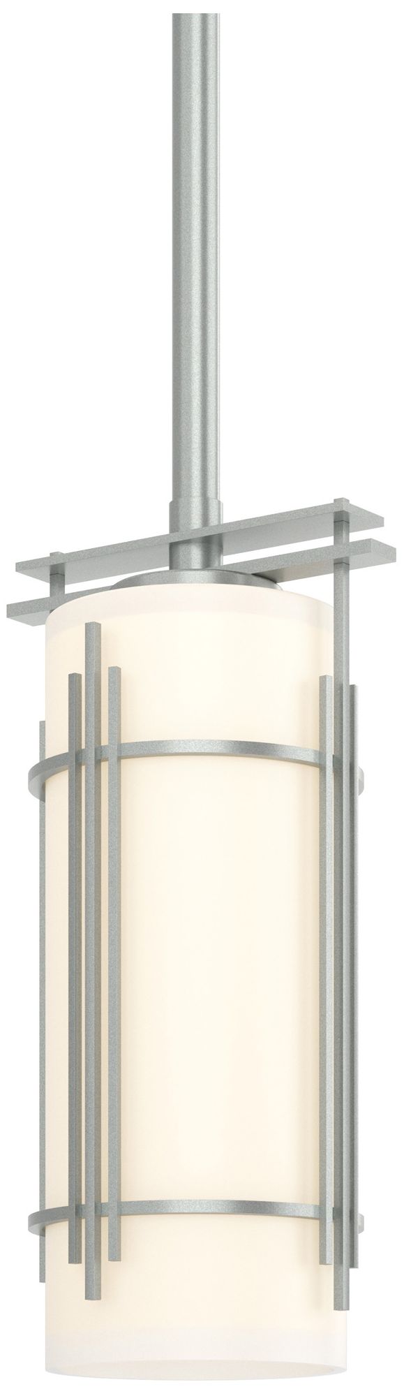 Paralline Mini Pendant - Vintage Platinum Finish - Opal Glass Made to Order