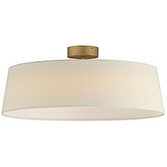 Paramount 21 1/4" Wide Natural Aged Brass LED Ceiling Light | www.lampsplus.com