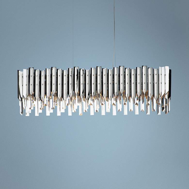 Image 1 Paramount 35 3/4"W Chrome LED Kitchen Island Light Pendant