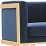 Paramount Royal Blue Velvet Fabric Accent Armchair