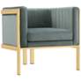 2_Paramount Warm Gray Velvet Fabric Accent Armchair