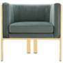 4_Paramount Warm Gray Velvet Fabric Accent Armchair more views