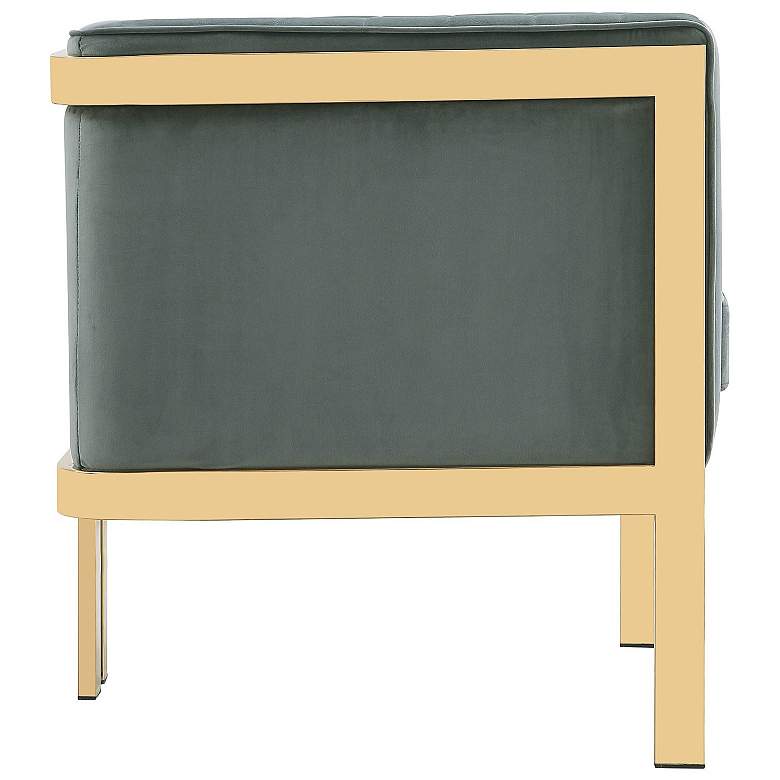 Image 5 Paramount Warm Gray Velvet Fabric Accent Armchair more views