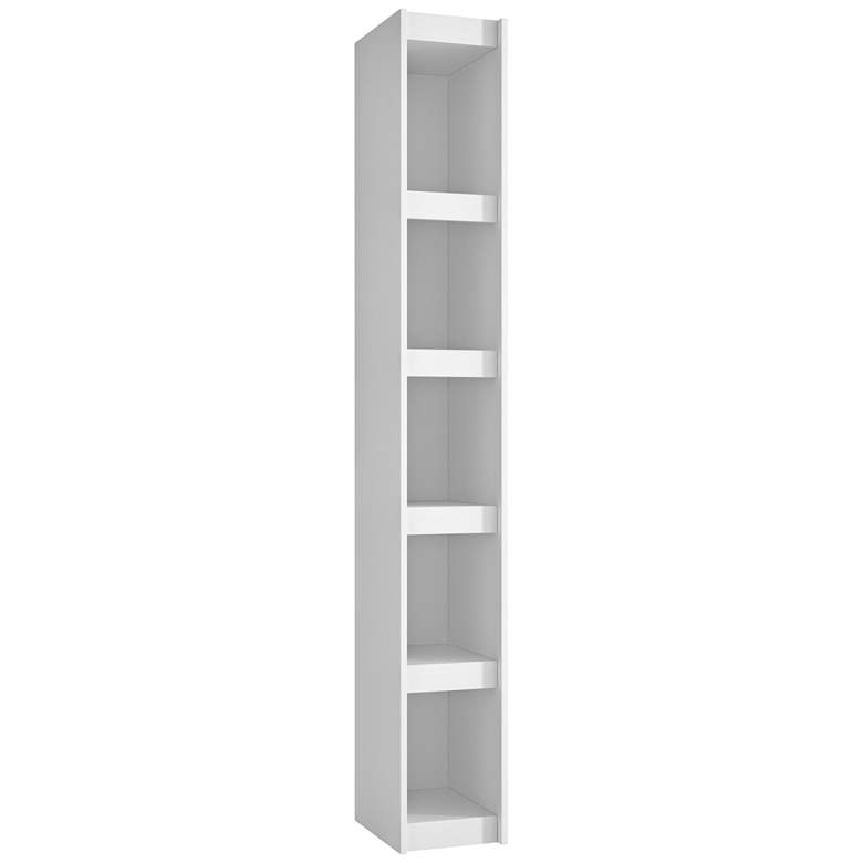 Image 1 Parana 5-Shelf White Wood Small Bookcase