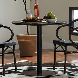 Image2 of Paras 31 1/2" Wide Black Round Bistro Table