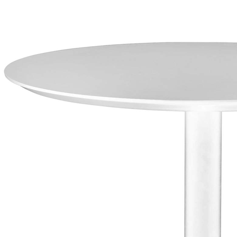 Image 2 Paras 31 1/2 inch Wide White Lacquered Bistro Table more views