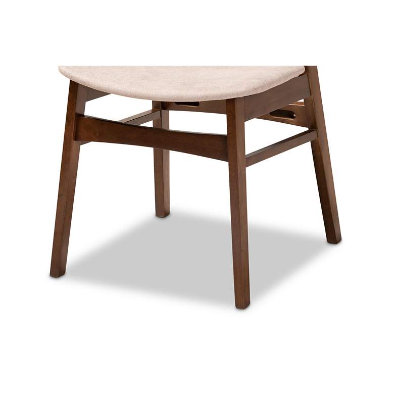 Image 6 Paras Walnut Brown Beige 5-Piece Dining Table and Chair Set more views