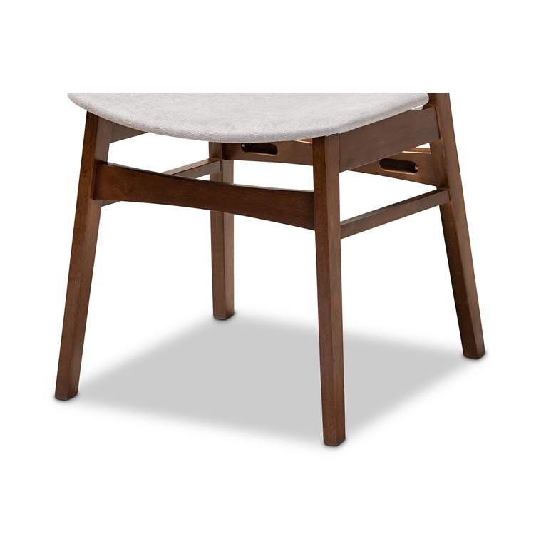 Image 5 Paras Walnut Brown Gray 5-Piece Dining Table and Chair Set more views