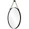 Parbuckle Powder-Coated Black 22" x 42" Oval Wall Mirror