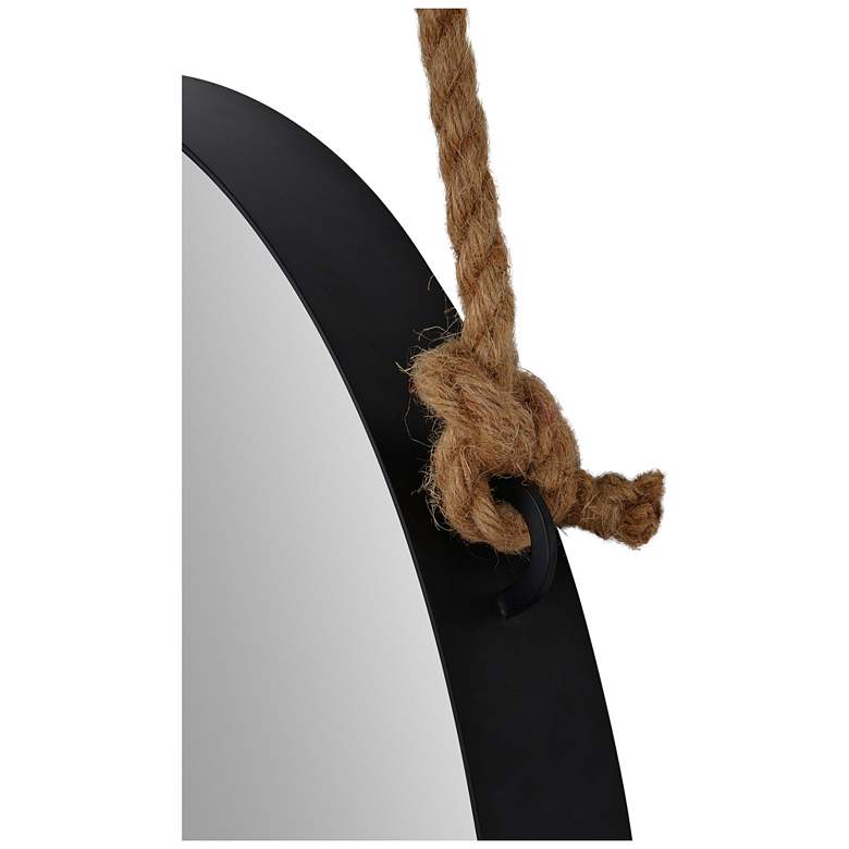 Image 3 Parbuckle Powder-Coated Black 22" x 42" Oval Wall Mirror more views