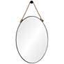 6_Parbuckle Powder-Coated Black 22" x 42" Oval Wall Mirror more views