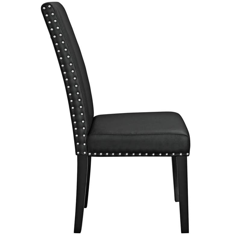 Image 3 Parcel Black Faux Leather Dining Side Chair more views