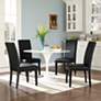 Parcel Black Faux Leather Dining Side Chair