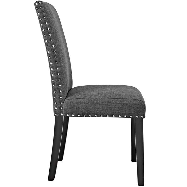 Image 3 Parcel Gray Fabric Dining Side Chair more views