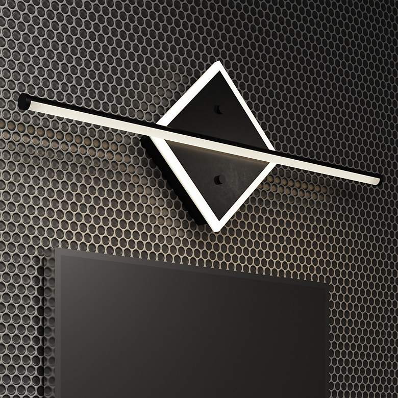 Image 1 Parcelle Integrated LED Matte Black Bath Bar