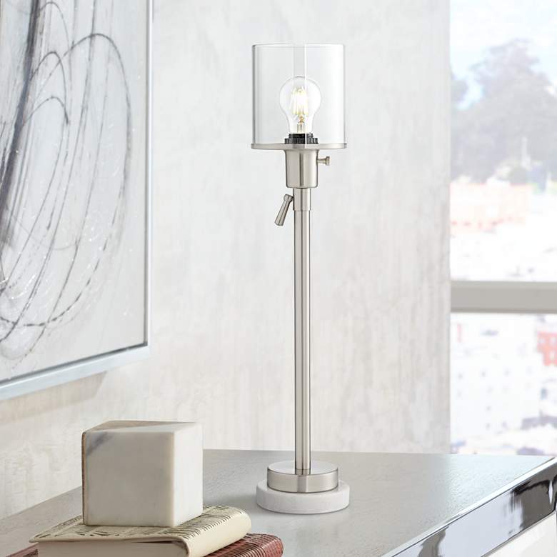 Image 1 Paridiso Brushed Nickel Console Table Lamp