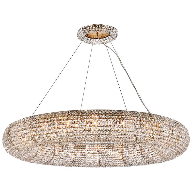 Image 1 Paris 20 Lt Brass Chandelier Clear