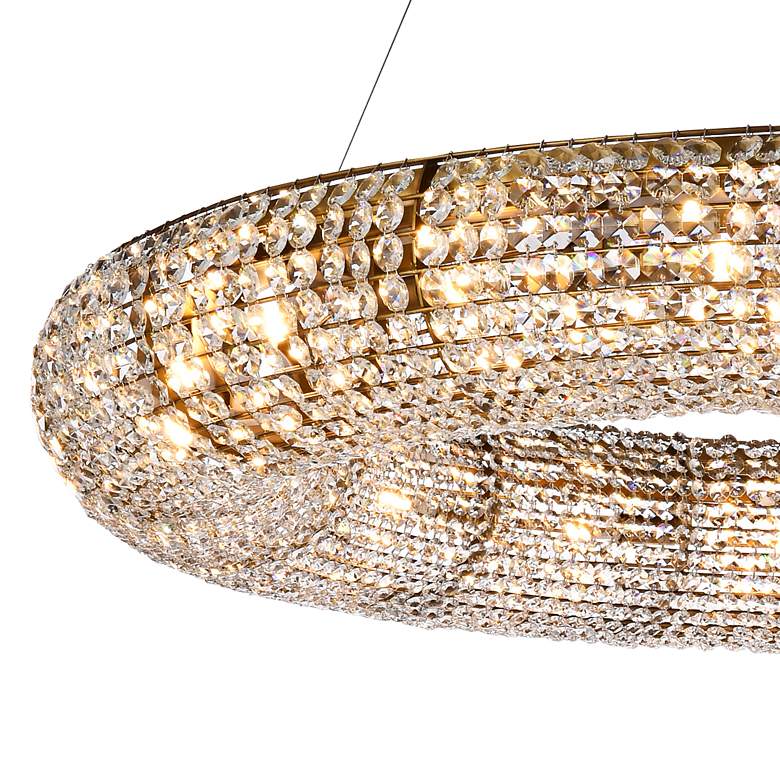 Image 3 Paris 41" Wide Gold and Crystal Ring Chandelier more views