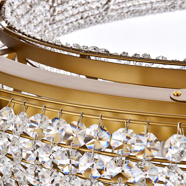 Image 4 Paris 41" Wide Gold and Crystal Ring Chandelier more views