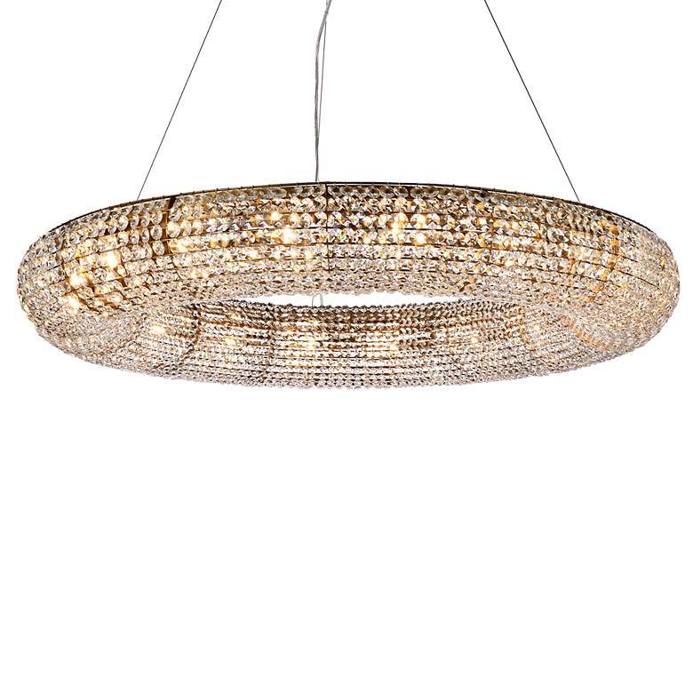 Image 6 Paris 41" Wide Gold and Crystal Ring Chandelier more views