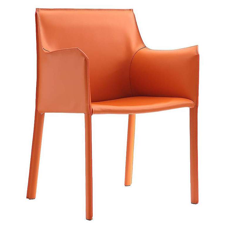 Image 1 Paris Coral Saddle Leather Armchair