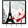 Paris Flower l 15 1/4" Square Wall Art with Hooks