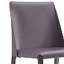 Paris Gray Saddle Leather Dining Chairs Set of 2