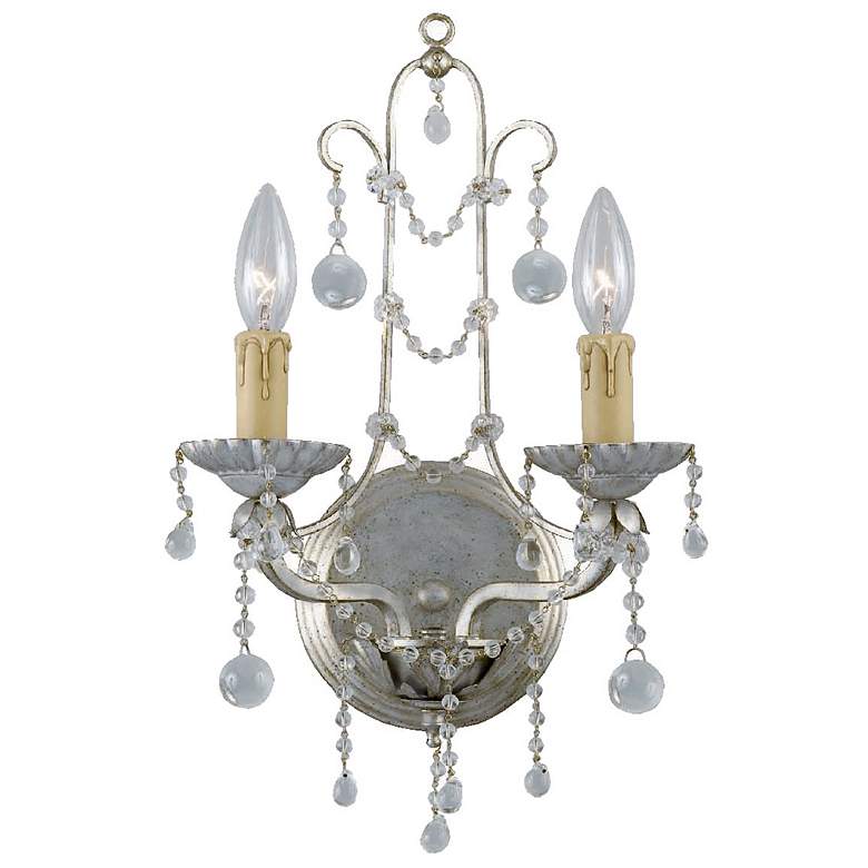 Image 1 Paris Market 2 Light Silver Leaf Sconce