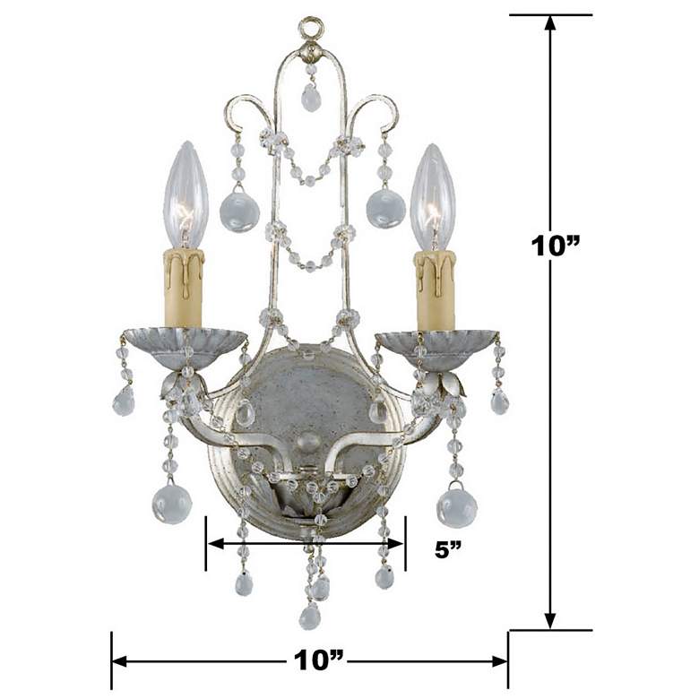 Image 3 Paris Market 2 Light Silver Leaf Sconce more views