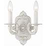 1_Paris Market 9 1/2" High Antique White 2-Light Wall Sconce