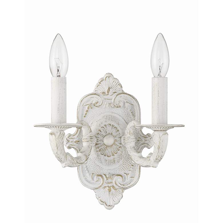 Image 2 Paris Market 9 1/2" High Antique White 2-Light Wall Sconce more views