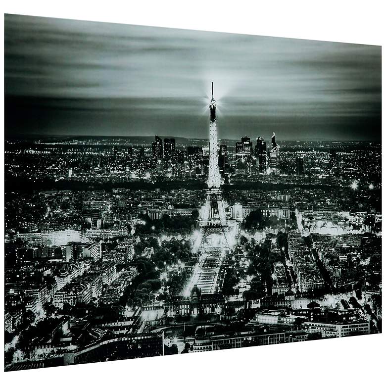 Image 4 Paris Night 50 3/4 inchW Free Floating Glass Graphic Wall Art more views