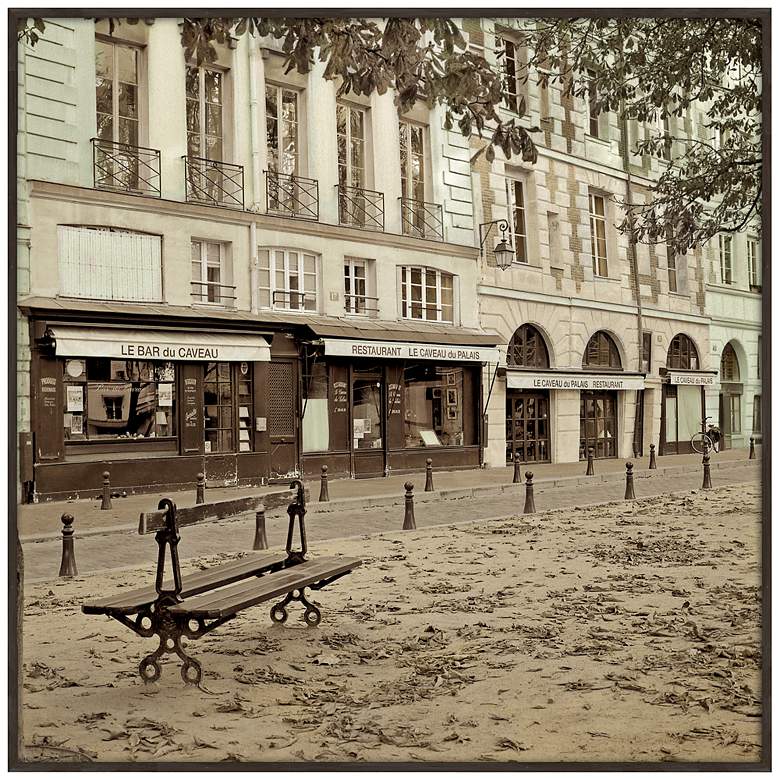 Image 1 Paris Plaza II 20 1/2 inch Square Framed Giclee Wall Art