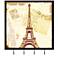 Paris Postcard II 15 1/4" Square Wall Art with Hooks