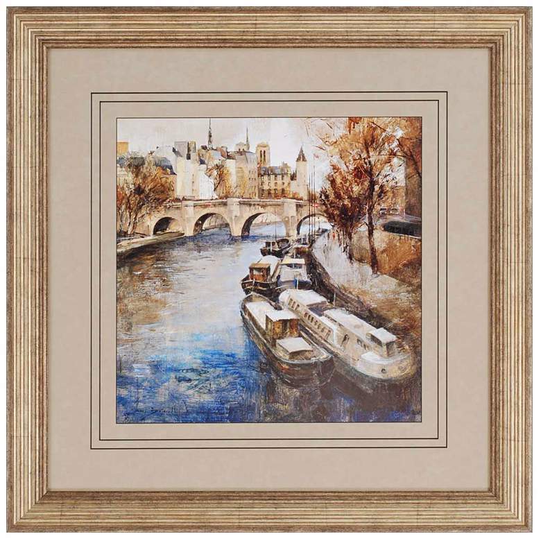 Image 1 Paris Riverfront 30 inch Square Framed Wall Art
