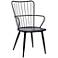 Parisa Black Steel and Wood Accent Dining Chair