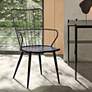 1_Parisa Black Steel and Wood Accent Dining Chair